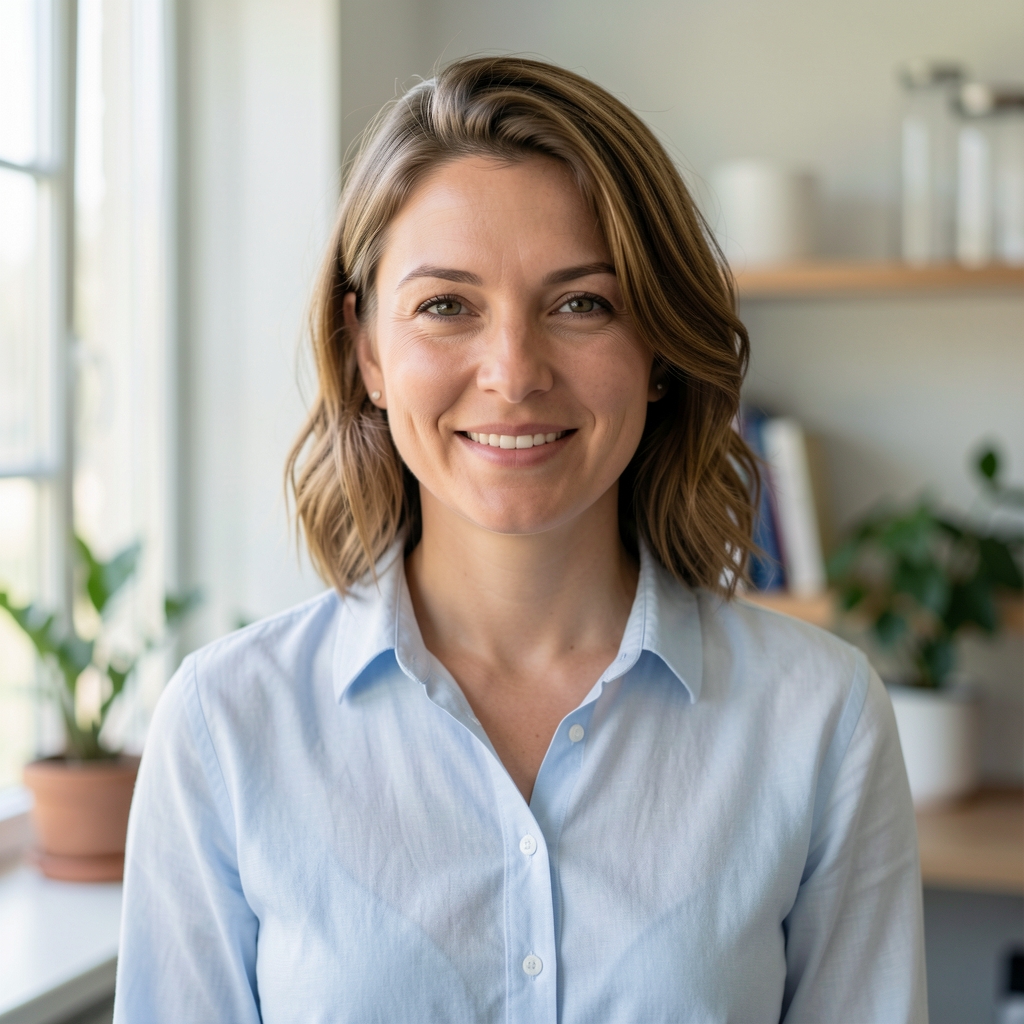 Autorenporträt Johanna Weber, Rezeptentwicklerin, weiches natürliches Licht